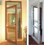 Cửa đi 1 cánh mở quay kính trên kính dưới: 1,5