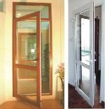 Cửa đi 1 cánh mở quay kính trên kính dưới: 2